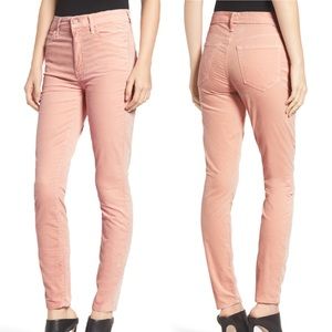 Mother The High Waisted Looker Skinny Velvet Pants